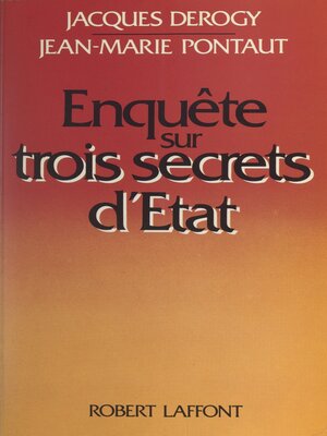 cover image of Enquête sur trois secrets d'État